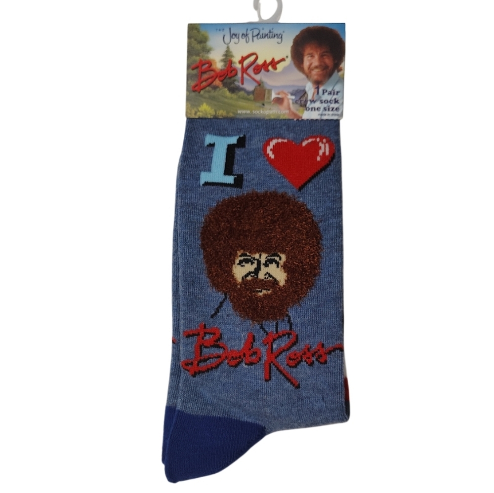 Bob Ross "The Joy of Painting" Crew Socks Unisex